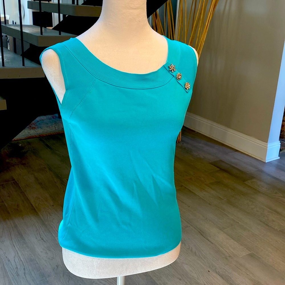 Vintage sleeveless scoop neck sweater,